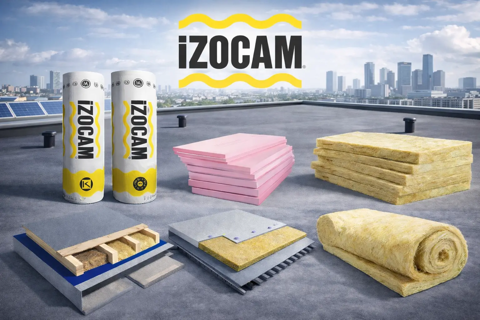İzocam çatı yalıtımı cam yünü ve ısı yalıtım ürünleri